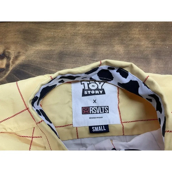 RSVLTS Shirt Men's Small Toy Story Sheriff Woody Button Down Kunuflex - Picture 9 of 11